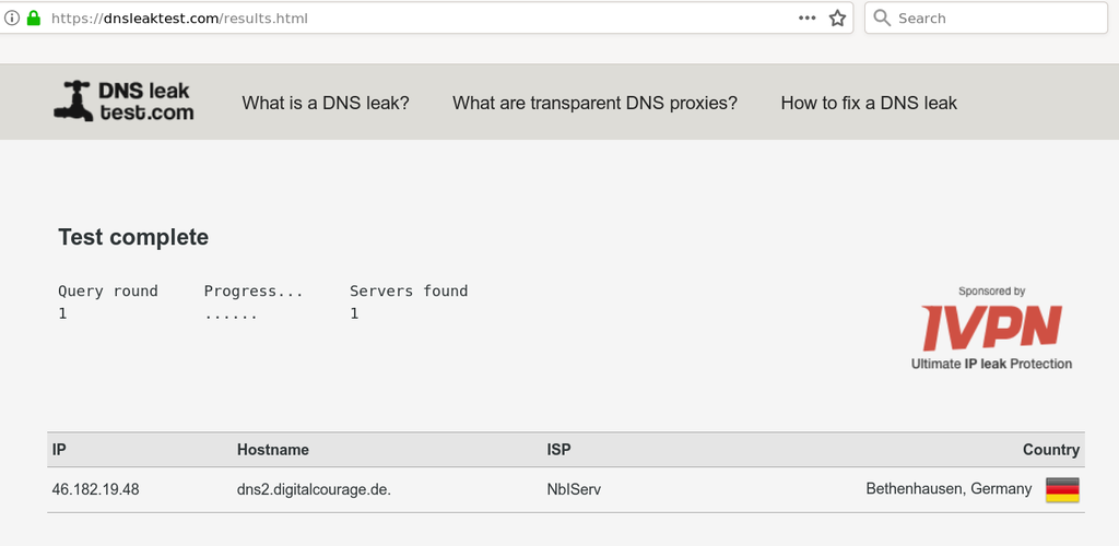 leaktest-Screenshot